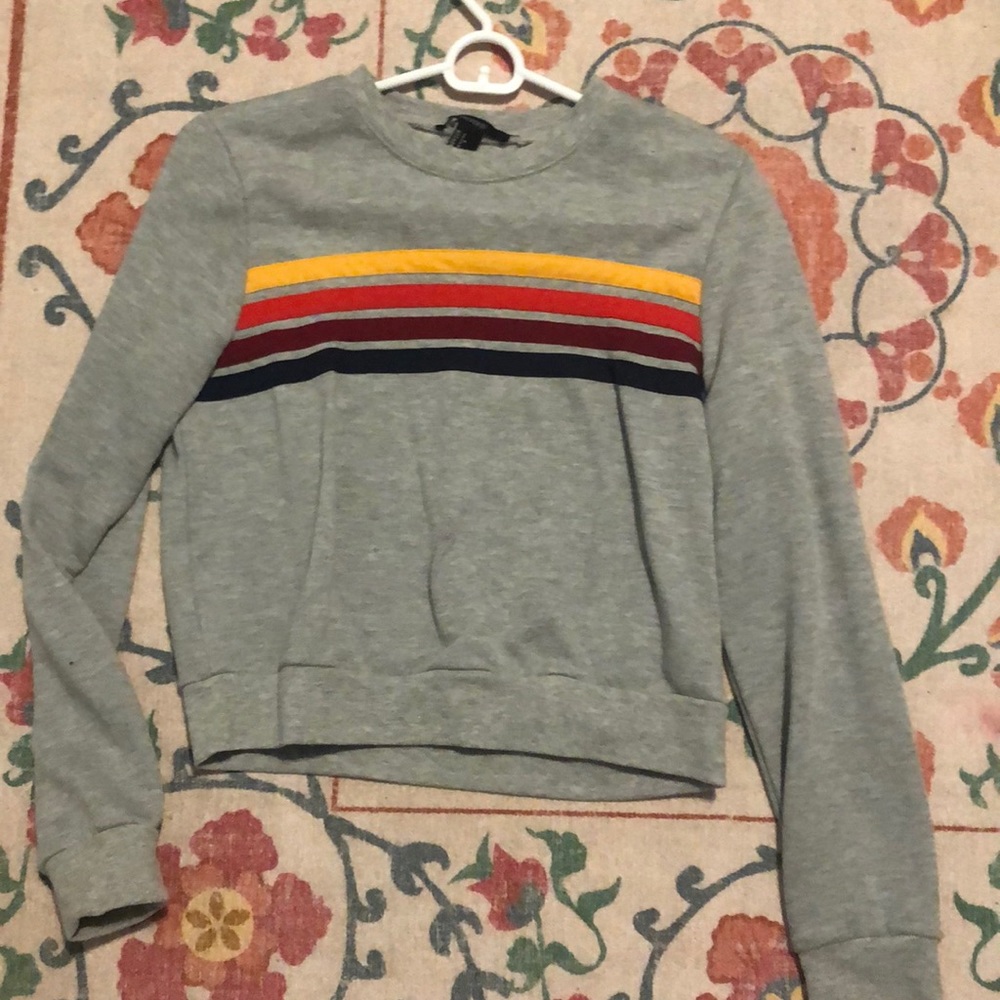 Forever 21 rainbow crew neck